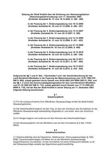 Abwassergebührensatzung - SWK Stadtwerke Krefeld AG