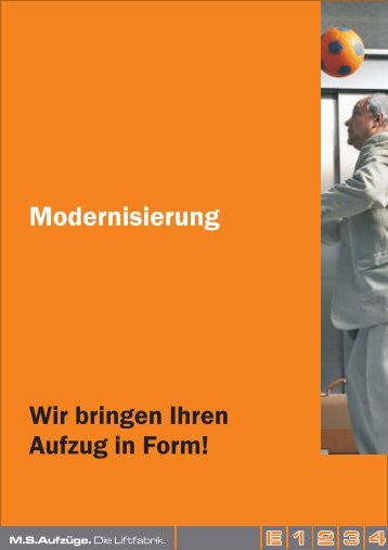 Broschüre Modernisierung - MS Aufzüge