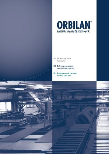 Lieferprogramm Halbzeuge DE Delivery ... - ORBILAN GmbH