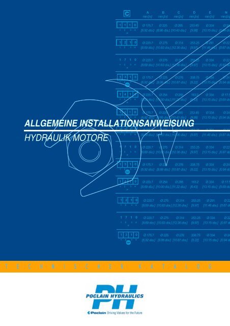 allgemeine installationsanweisung hydraulik motore - Poclain ...