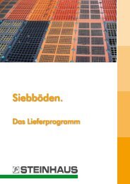 Lieferprogramm Siebböden & Spaltsiebe - Steinhaus GmbH