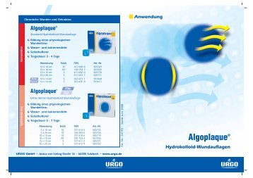 Hydrokolloid-Wundauflagen Anwendung - URGO GmbH