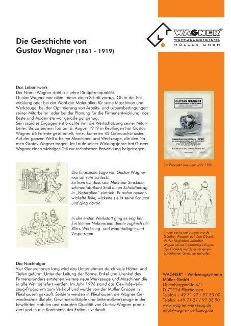 Die Geschichte von WAGNER - WAGNER®-Werkzeugsysteme ...