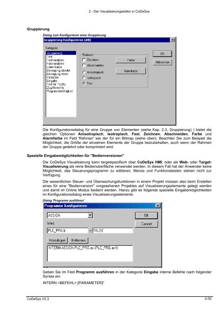 Die CoDeSys Visualisierung - Wago