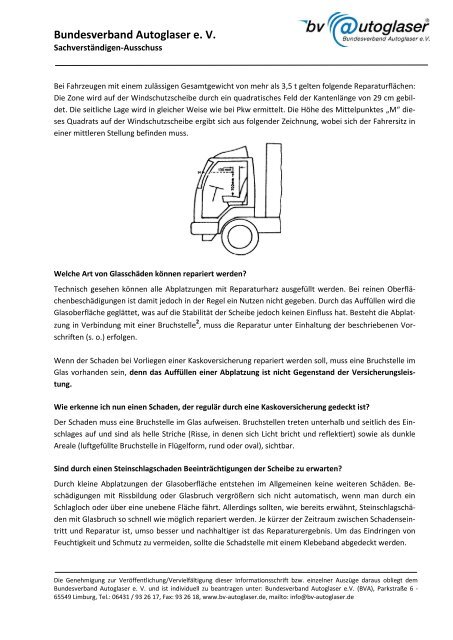 Steinschlagreparaturen an Frontscheiben - Autoglas Laakmann