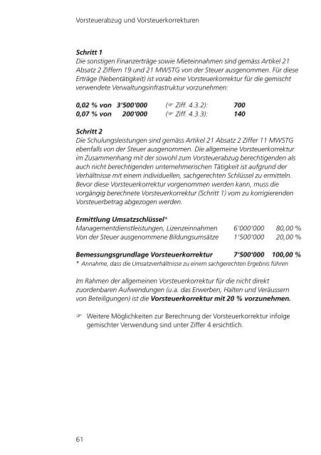 MWST-Info 09 Vorsteuerabzug und Vorsteuerkorrekturen