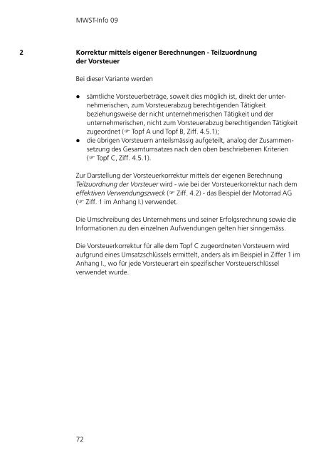 MWST-Info 09 Vorsteuerabzug und Vorsteuerkorrekturen