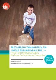 Erfolgreich kommunizieren für Jugend, Bildung und Kultur -Presse