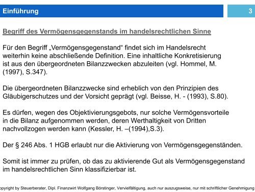 Bilanzierung immaterieller Vermögenswerte und Wirtschaftsgüter in ...