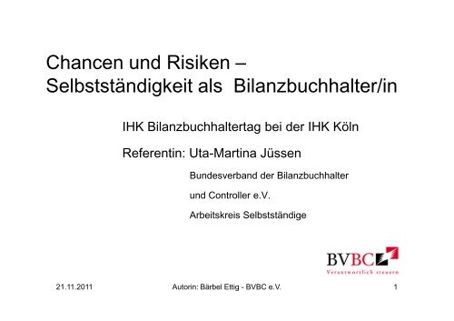 Chancen und Risiken – Selbstständigkeit als Bilanzbuchhalter/in