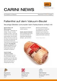 CARINI News - 3. Ausgabe - Etiketten CARINI GmbH