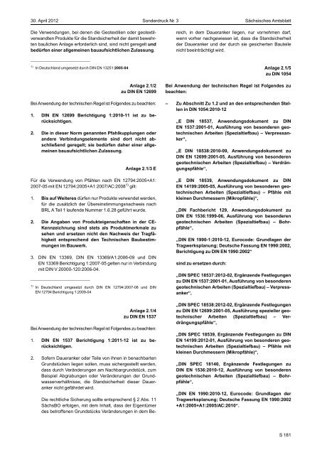(LTB); Bauaufsichtliche Einführung der Eurocodes vom 28.03