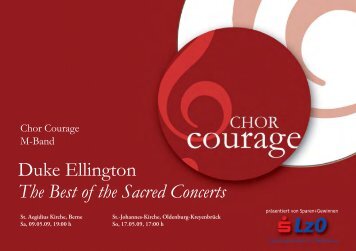 The Best of the Sacred Concerts Duke Ellington - Chor-Courage ...