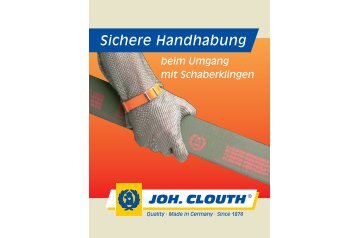 Sichere Handhabung - Joh. Clouth