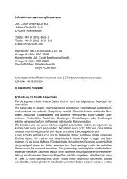Anbieterkennzeichnung (PDF, german) - Joh. Clouth