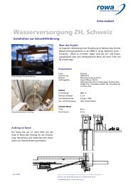 Referenzblatt - Rowa Tunnelling Logistics AG