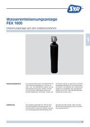 Wasserenteisenungsanlage FEX 1600 - Syr