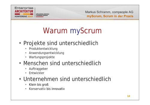 Markus Schramm - myScrum - Scrum in der Praxis - Compeople