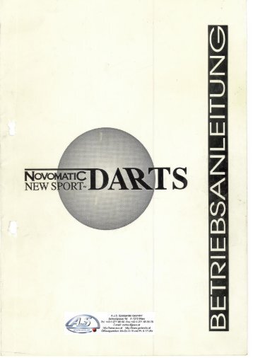 Betriebsanleitung Novomatic Classic Dart (ND44)