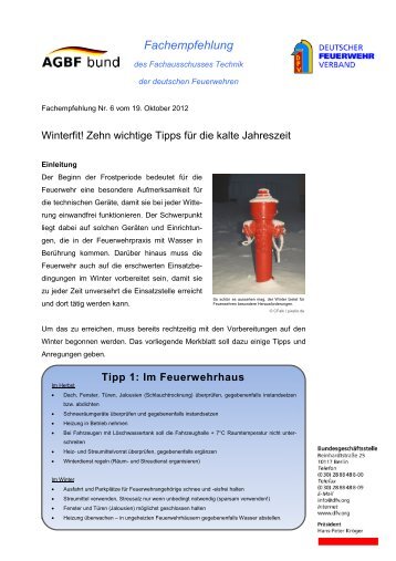 DFV-Fachempfehlung - Deutscher Feuerwehrverband