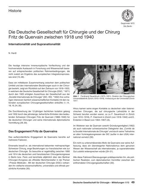 Mitteilungen der Deutschen Gesellschaft für Chirurgie 01/2013
