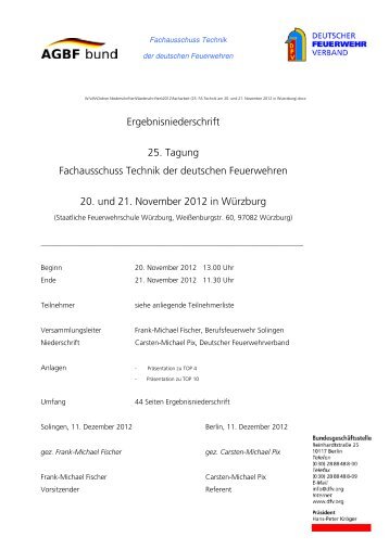 Facharbeit 25. FA Technik am 20. und 21. November 2012 in ...