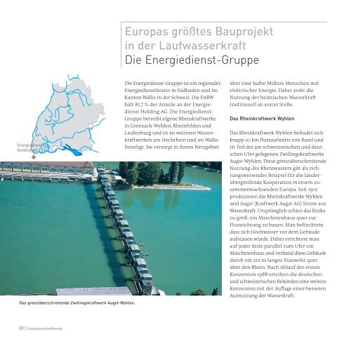 „Wasser ist Energie – Wasserkraft bei der EnBW“ (8,9 MB ) PDF