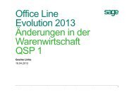 Neuerungen Office Line Evolution 2013 Warenwirtschaft