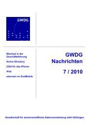 GWDG Nachrichten 7 / 2010