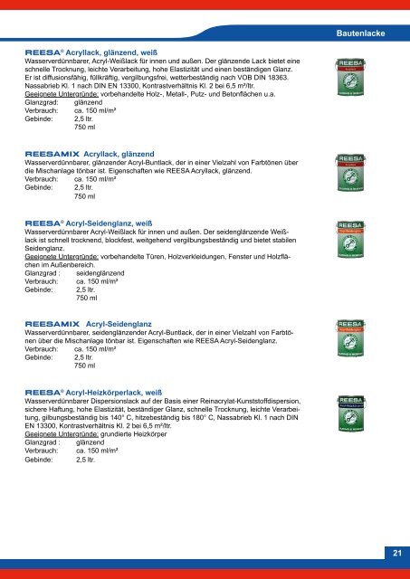 Lieferprogramm - Bautenfarben - Hans Höpken GmbH & Co. KG