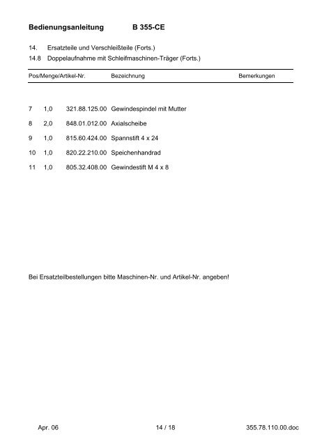 B 355-CE - Hunger Maschinen GmbH I Kaufering