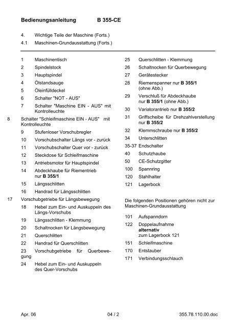 B 355-CE - Hunger Maschinen GmbH I Kaufering