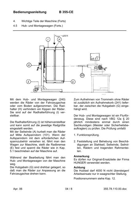 B 355-CE - Hunger Maschinen GmbH I Kaufering