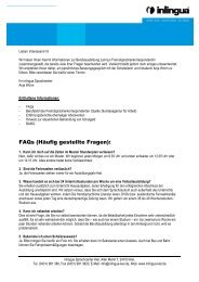 FAQs (Häufig gestellte Fragen): - inlingua Kiel