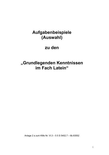 kompetenzorientierte aufgabenbeispiele latein isb bayern