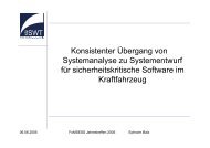 Konsistenter Übergang von Systemanalyse zu Systementwurf für ...