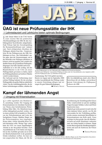 ÜAG ist neue Prüfungsstätte der IHK Kampf der lähmenden ... - Jena
