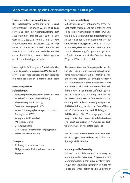 Geschäftsbericht 2010 zum Download - Klinikum Landkreis Tuttlingen