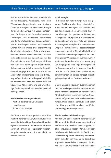 Geschäftsbericht 2010 zum Download - Klinikum Landkreis Tuttlingen
