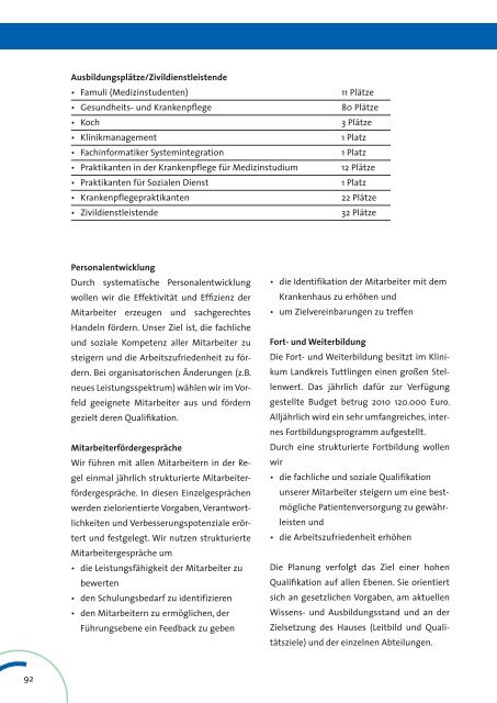 Geschäftsbericht 2010 zum Download - Klinikum Landkreis Tuttlingen