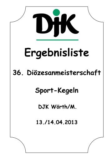 Ergebnisliste - DJK Diözesanverband Würzburg