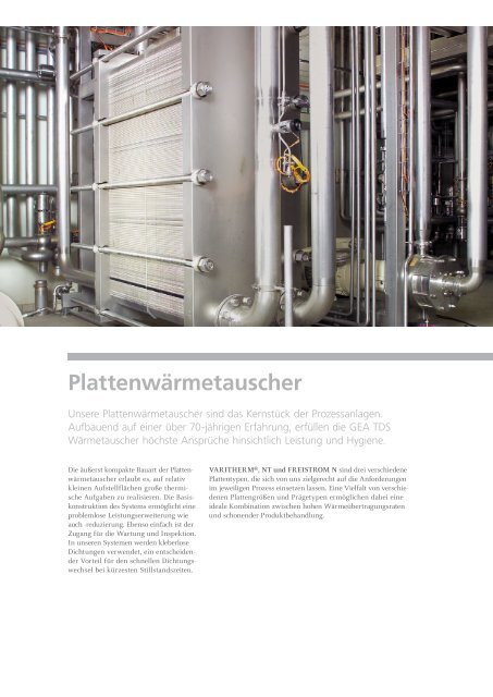 Wärmetauscher-Systeme, Platten- und ... - GEA TDS GmbH