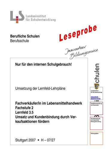 Lernfeld 3.5 - Landesinstitut für Schulentwicklung