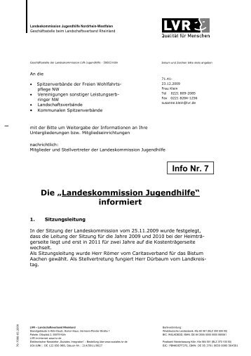 Info 7 der LaKo vom 23.12.2009 - Landschaftsverband Rheinland