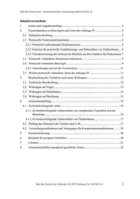 Fachgutachten - Planlabor Stolzenberg