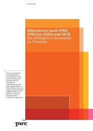 Bilanzieren nach IFRS, IFRS for SMEs und HGB Die ... - PwC