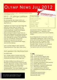 Ausgabe Juli 2012 als PDF - Taekwondo-Schule Olymp e.V.