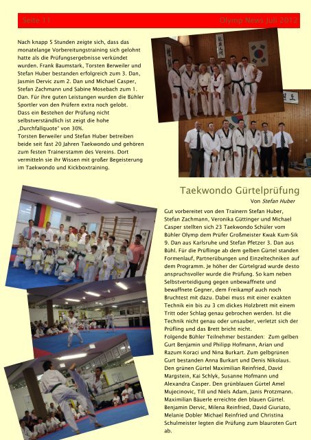 Ausgabe Juli 2012 als PDF - Taekwondo-Schule Olymp e.V.