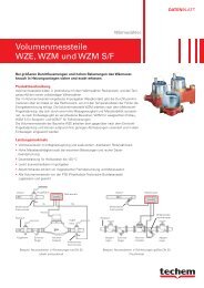 Datenblatt Volumenmessteile WZE, WZM und WZM S/F - Techem