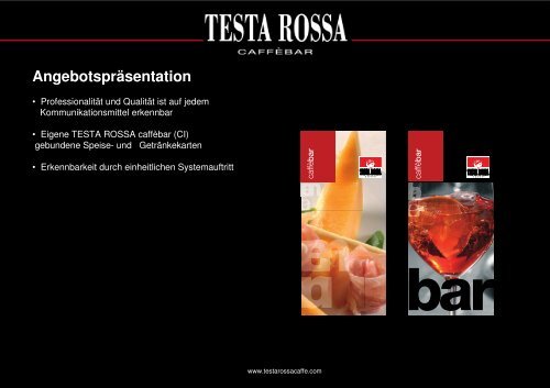 Gesamtkonzept Deutsch - TESTA ROSSA Caffè GmbH